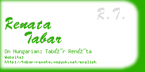 renata tabar business card